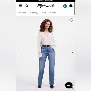Madewell The Curvy '90s Straight Jean